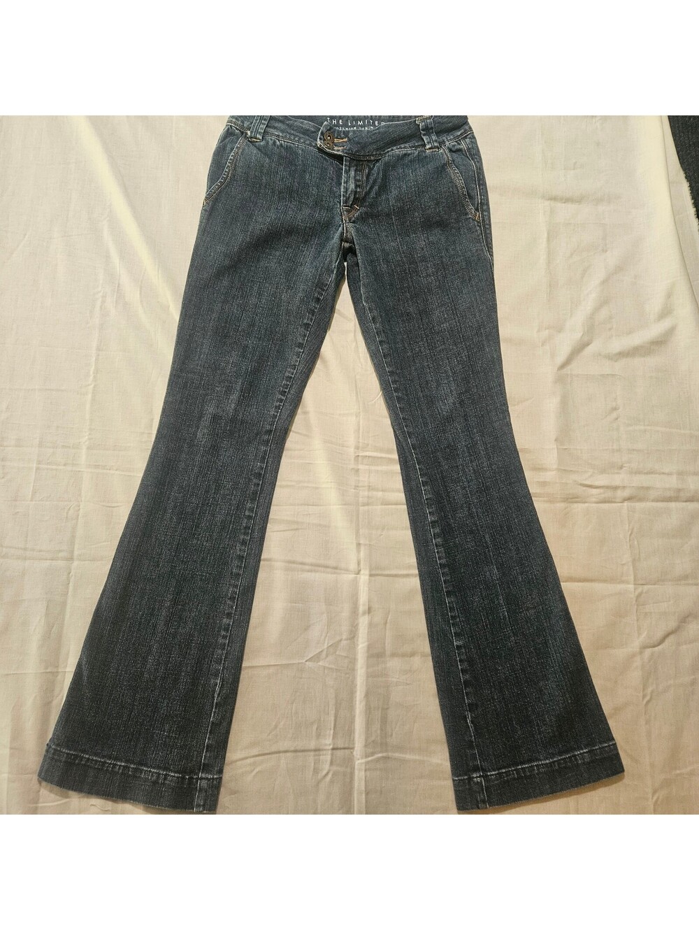 Vintage The Limited Women's Premium Denim Dark Wash Flared Jeans Low Rise Size 6